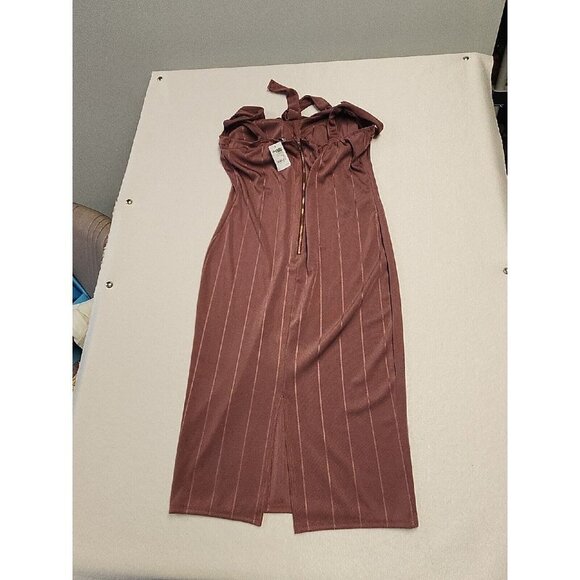 Charlotte Russe High Neck Sleeveless Maxi Dress Mauve Sz XL New - Picture 4 of 8